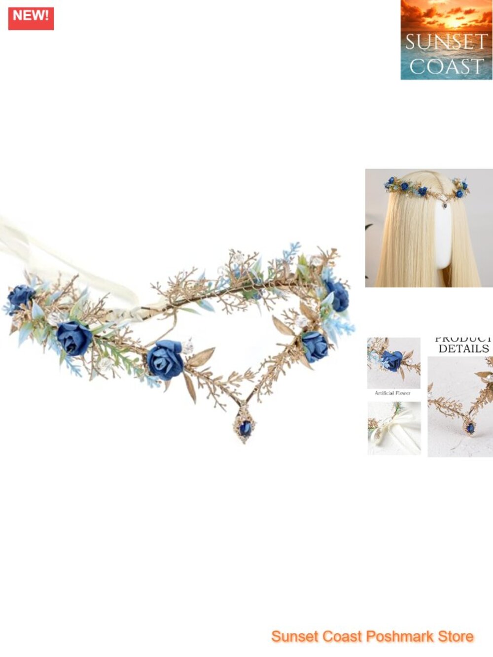 Woodland Fairy Flower Crown Headpiece for Costume Cosplay Renaissance